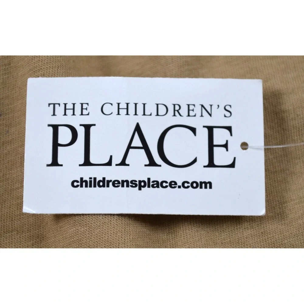 Children's Place Beige Canvas Bomber Jacket Size Small 5/6 Full Zip Nwt's